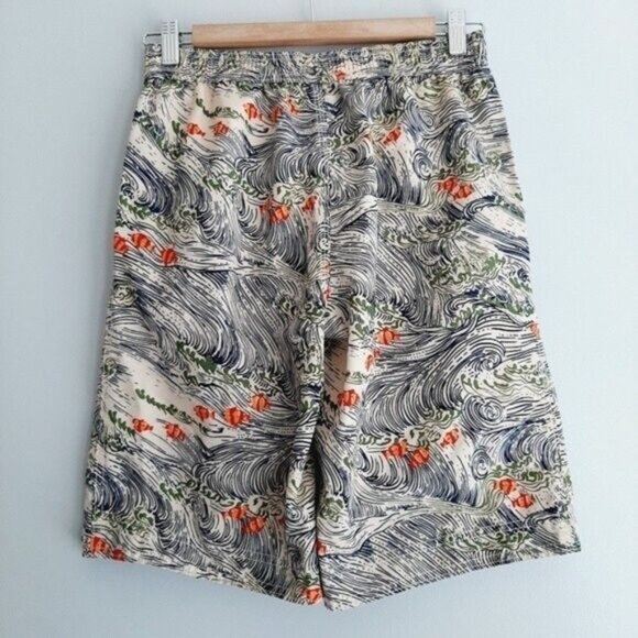 LANDS END Swim Board Shorts Waves & Fish Pattern Kids Sz L - Picture 7 of 11